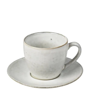 Broste Tasse mit Untertasse  Ø 14 cm  x H 8,8 cm 150ml Nordic Sand (5710688119288)