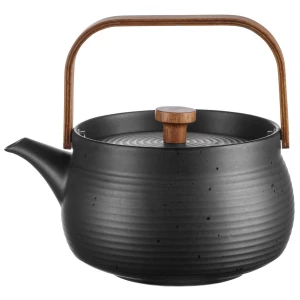 asa Teekanne mit Holzgriff, black 17,4 x 14,2 cm, H. 15,6 cm, 0,6 l. (4024433019510)