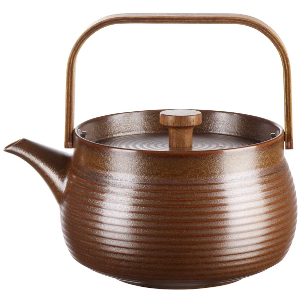 asa Teekanne mit Holzgriff, brown 17,4 x 14,2 cm, H. 15,6 cm, 0,6 l. (4024433019527)