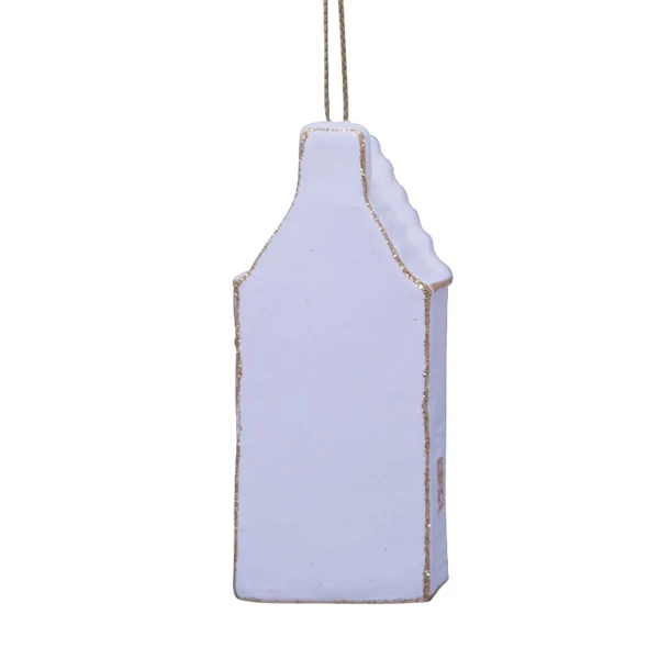 Vondels Ornament glass white/gold canal house step gable Goldenhour (8720246454420)