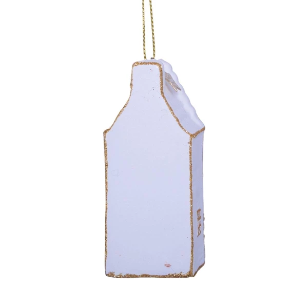 Vondels Ornament glass white/gold canal house step gable Goldenhour (8720246454420)