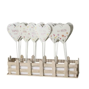 Boltze 1 Stk. Topfstecker Blümi, 6 versch. Ausführungen Herz, H 30 cm (4066076351183)