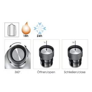 Cilio Isoliertrinkflasche DELUXE schwarz 650 ml (4017166544688)