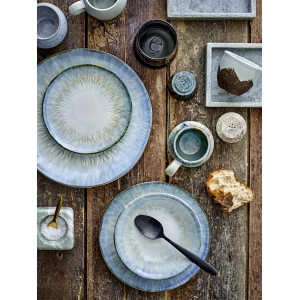 Bloomingville Calen Teller, Blue, Steingut D18xH2 cm-100% Stoneware (5711173331345)