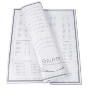 Städter Silikonmatte ca. 60 x 40 cm weiß Unterlage Maxi (4018598256972)