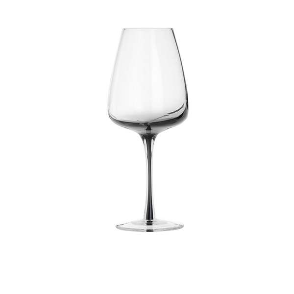Broste Weißweinglas Smoke Clear/Grey Ø 8,6 x 21 cm, handgearbeitet, 400ml (5710688096930)