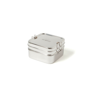 Eco Brotbox Cube Box XL zweilagiger quadr. Behälter 13,8x13,8x8,5 -1,4l (4260424180160)