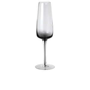 Broste Champagnerglas Smoke Clear/Grey handgearbeitet , Ø 7 x 23 cm, 200ml (5710688091157)