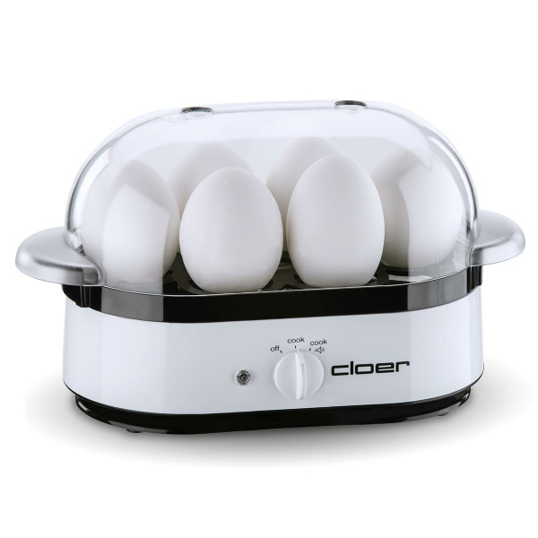 Cloer CLOER 6081 Eierkocher für 6 Eier 350 Watt weiss (400463113657)