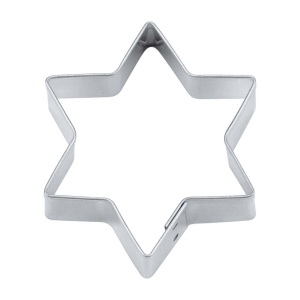 Städter Ausstecher Stern 12,5 cm / H 3 cm 6-zackig aus Weißblech (4018598050068)