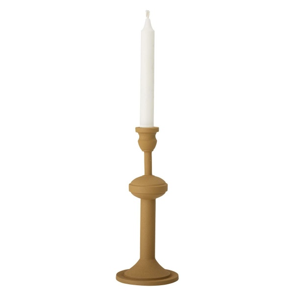 Bloomingville Indica Candlestick, Yellow, Metal D10,5xH26 cm (5711173258390)