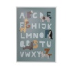 Bloomingville Bild mit Rahmen (kiefer), Alphabet mit Tieren L52xH72xW1 cm (5711173267514)