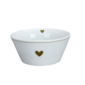 Krasilnikoff Conical bowl, Heart of Gold-400 ml  (5713178974497)