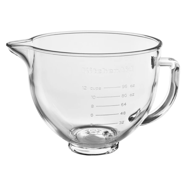 Kitchen Aid Glasschüssel mit Griff inkl. Silikondeckel zu Küchenmaschine Artisan 4,8L (5413184410384)