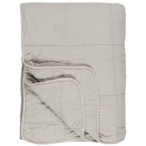IB Laursen Vintage Quilt ash grey-B: 130 L: 180 100% Baumwolle- (5709898329426)