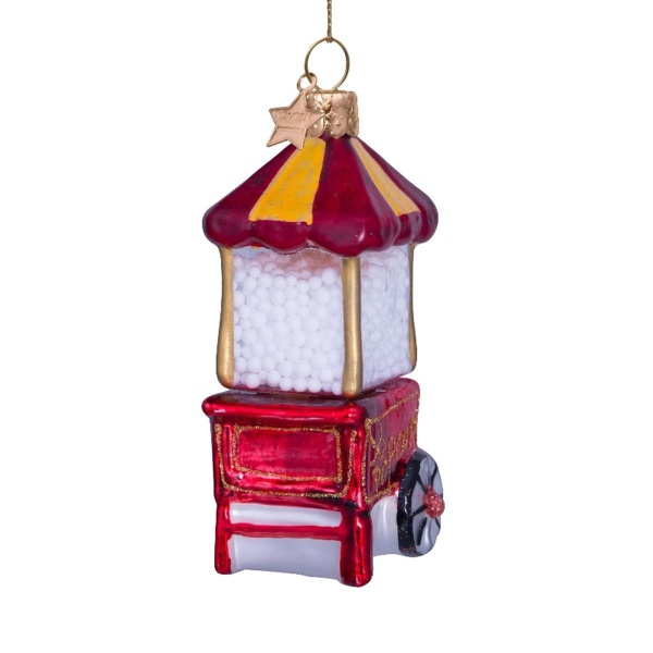 Vondels Ornament glass red popcorn machine H11cm Wine&dine (8719632502500)
