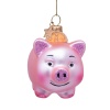 Vondels Ornament glass soft pink matt piggy bank H5,5 cm Goldenhour (8720246454505)
