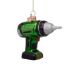 Vondels Ornament glass green drill machine H8.5cm Sports (8720039935488)
