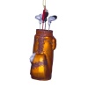 Vondels Ornament glass brown golf bag H15cm Sports (8719632500018)