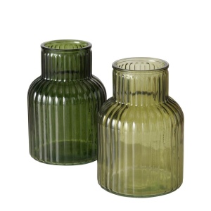 Boltze 1 Stk. Vase Relea, 2 versch. Farben , H 20 cm, Glas lackiert, Glanz (4066076326754)