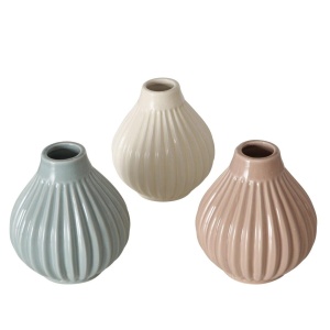 Boltze 1 Stk. Vase Trio, 3 versch. Farben, H 11 cm, Steingut, Glanz, (4066076327645)