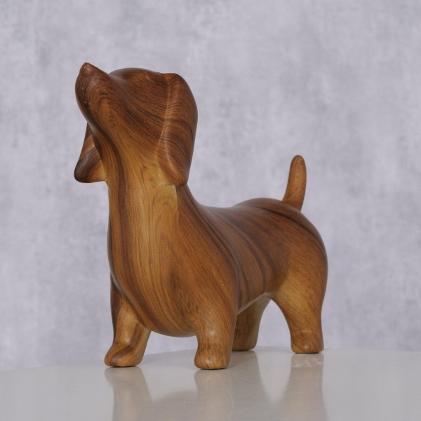 Boltze Figur Wilhelmy, Hund, Höhe 10 cm, Dolomit, Braun (4066076392698)