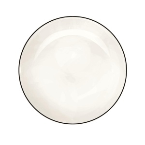 asa Dessertteller, ligne noire-D. 21 cm-ligne noire weiß glänzend-D. 21 cm-Fine Bone China (4024433324034)
