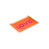 Giftcompany Love Plates, Glasteller M, Love, orange 10x0,8x14,2cm-Glas (4030195642408)