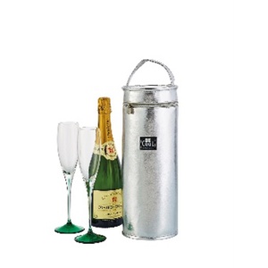 Wunasia Champagnerkühler, Silber -2 Liter-Volumen 13 Durchmesser x 33cm-2 Liter-Volumen (4260046841593)