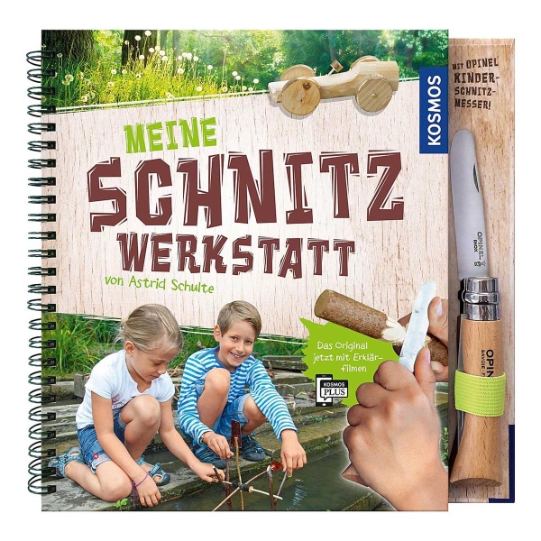 Opinel Meine Schnitzwerkstatt Kosmos Buch inklusive Kinder-Schnitzmesser (9783440177143)