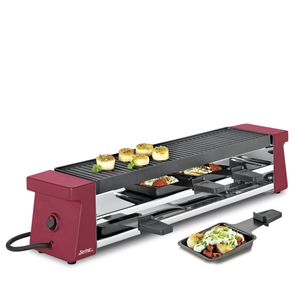 Spring Raclette 4 Compact rot mit Aluminiumplatte (4052356003361)