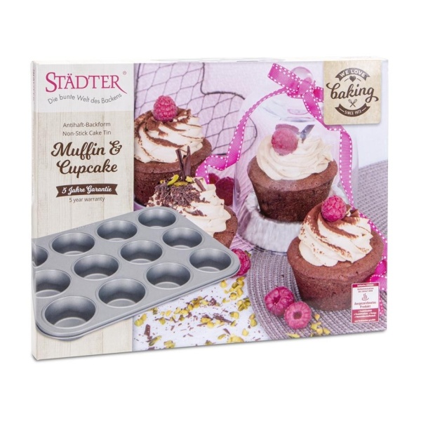 Städter Muffin-/ Cupcakebackform ca. 35 x 27 cm we love baking (4018598661011)