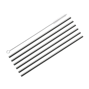 Cilio Trinkhalme STEEL gerade - 6er Set 22,5 cm (4017166150650)