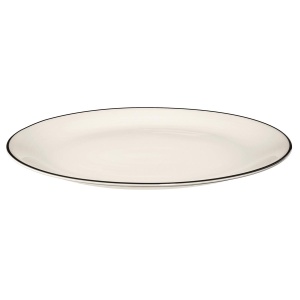 asa Teller flach, ligne noire-D. 26,5 cm-ligne noire weiß glänzend-D. 26,5 cm-Fine Bone China (4024433324010)