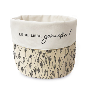 Grafikwerkstatt Stoff-Körbchen Lebe, Liebe, genieße! (4043651642812)