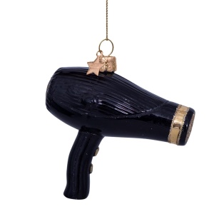 Vondels Ornament glass black matt hair dryer H9cm Goldenhour (8720246455168)