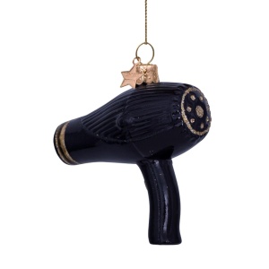 Vondels Ornament glass black matt hair dryer H9cm Goldenhour (8720246455168)