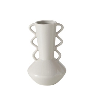 Boltze Vase Marta, H 25 cm, Steingut, beige, Einfarbig (4066076332700)