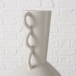 Boltze Vase Marta, H 25 cm, Steingut, beige, Einfarbig (4066076332700)