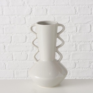 Boltze Vase Marta, H 25 cm, Steingut, beige, Einfarbig (4066076332700)