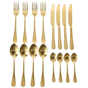 Boltze Besteckset Landlord, 16 tlg., Edelstahl, Gold (4020607436893)