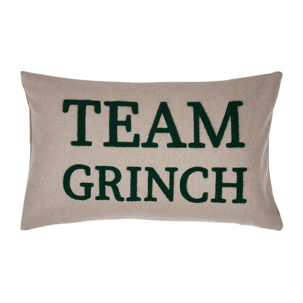 pad KISSENHÜLLE-TEAM GRINCH-natural , 30 x 50 cm 60% Wolle 40% Polyester (4262377416778)