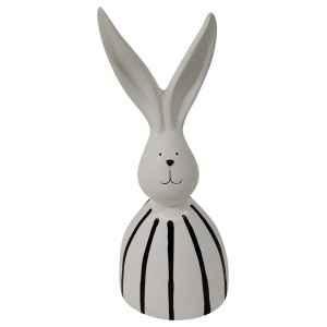 Exner Hase XOXO, weiß/schwarz, Porzellan 10,2x7,7x26 cm (4045406614600)