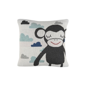 Tranquillo Kissenbezug MONKEY-blau 100% Cotton (4055627950746)