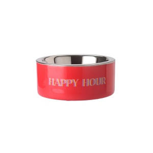 Giftcompany Love Pets, Futternapf, S, Motiv: Happy hour, rot 17x7x17cm-Eisen (4030195609845)