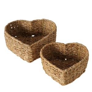 Boltze 1 St Korb Love, Herz, Seegras, Natur 21x21x9 cm (4066076477029)