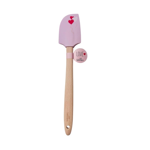 RBV Birkmann Teigschaber Love rosa mit Herzen 33 cm (4026883423411)
