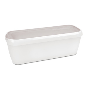 Städter 1300mlfresh&cool Eisbeh. f. Speiseeis doppelwandig grau mit Deckel Kunststoff grau 28x10x10cm (4018598850019)
