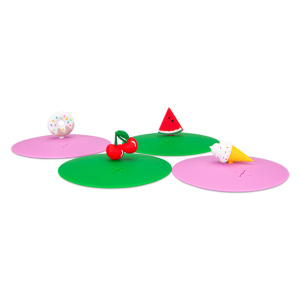 Städter 4 tlg. fresh&cool Glasabdeckung mit Figur Set Silikon D: 10,5 cm (4018598850033)