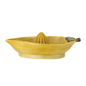 Bloomingville Limone Zitronensaftpresse, Gelb, Steingut L15,5xH5xW10,5 cm (5711173331024)